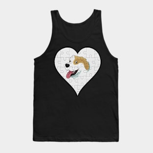 Great Pyrenees Heart Jigsaw Pieces Design - Gift for Great Pyrenees Lovers Tank Top